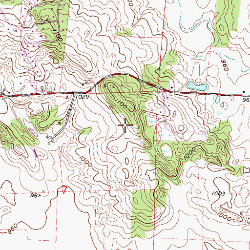 Topographic Map of Stony Hill Farm, WI
