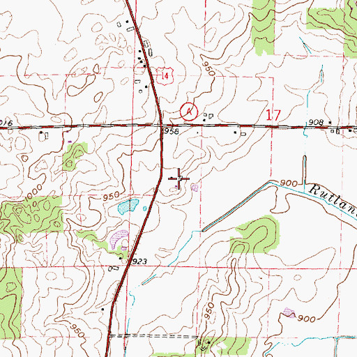 Topographic Map of Century Trout Farm, WI