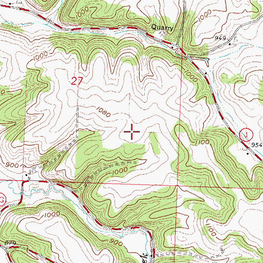 Topographic Map of Hylee Farm, WI
