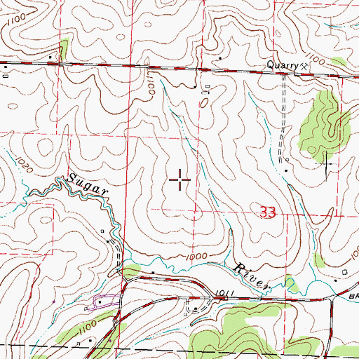 Topographic Map of Morningwood Farm Nursery, WI
