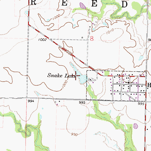 Topographic Map of Harris Census Designated Place, KS