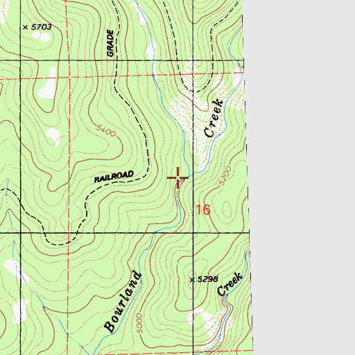 Topographic Map of Looney Creek, CA