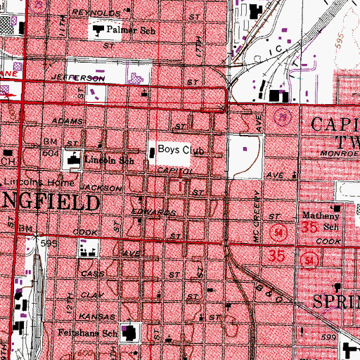 Topographic Map of Grace United Methodist Church, IL