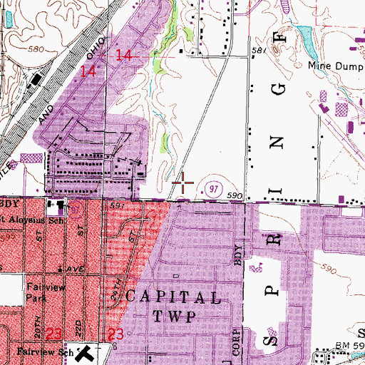 Topographic Map of Korean United Presbyterian Church, IL