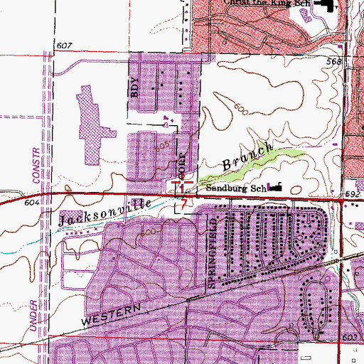 Topographic Map of Hope Presbyterian Church, IL