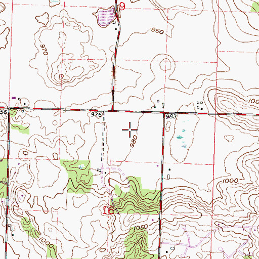 Topographic Map of Winterland Nursery, WI