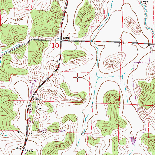 Topographic Map of Solvang Tree Nursery, WI
