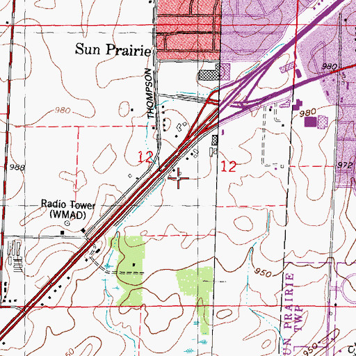Topographic Map of McCoy Farm, WI