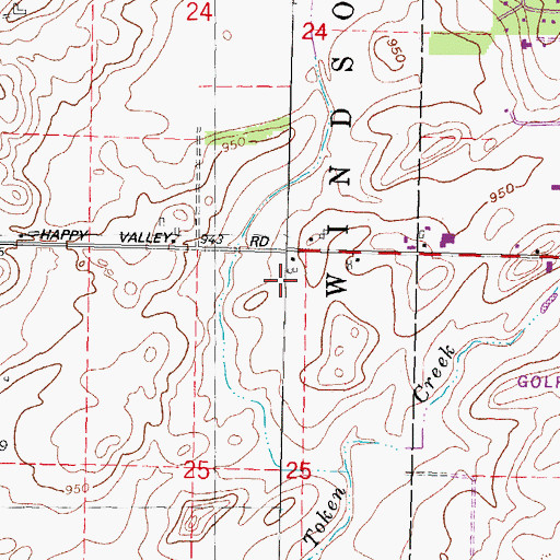 Topographic Map of Barman Farms, WI