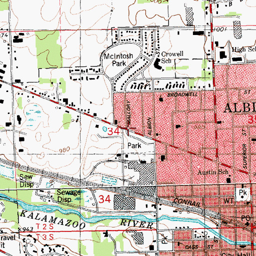 Topographic Map of Holy Ascension Orthodox Church, MI