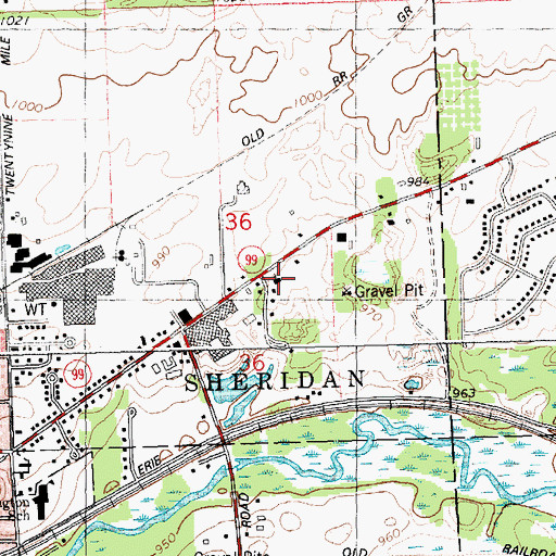 Topographic Map of Albion Church of the Nazarene, MI