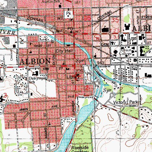 Topographic Map of Gardner House Museum, MI