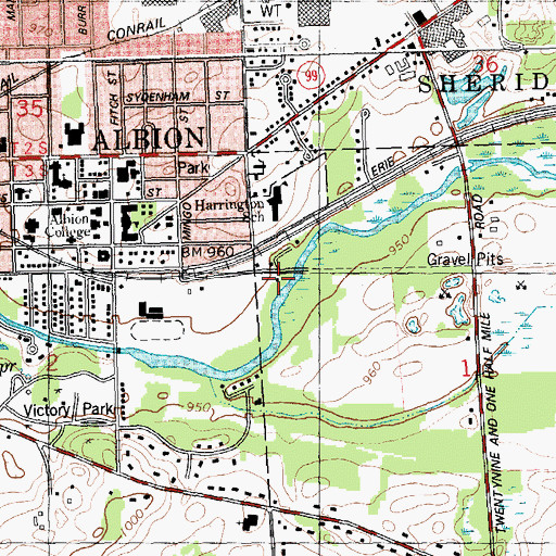 Topographic Map of Whitehouse Nature Center, MI