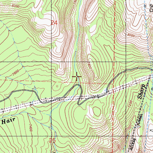 Topographic Map of Lost Canyon, CA