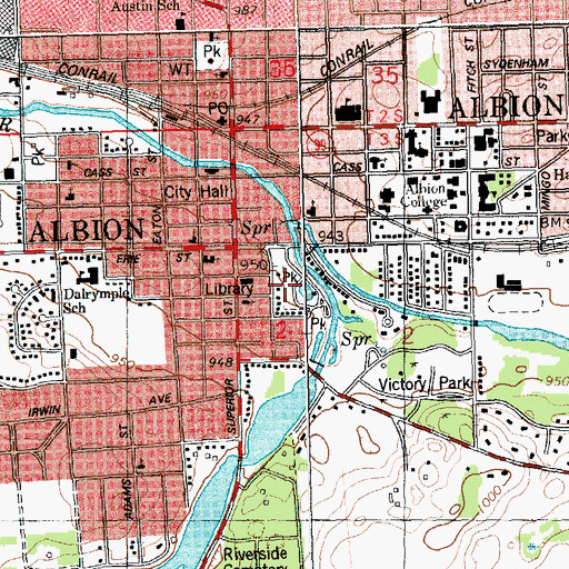 Topographic Map of Rieger Park, MI