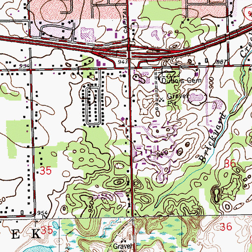 Topographic Map of Christ Community Church, MI