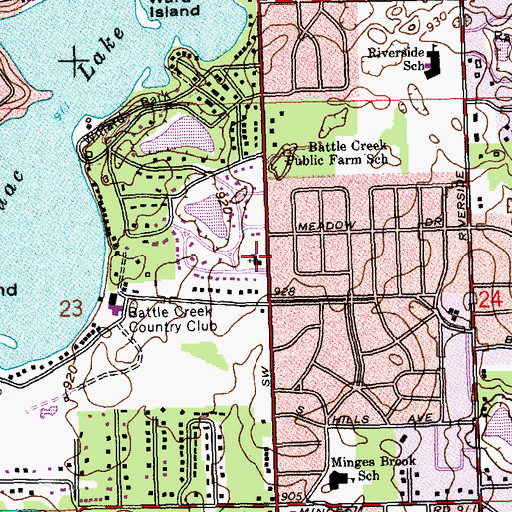 Topographic Map of Church of Jesus Christ of Latter Day Saints, MI