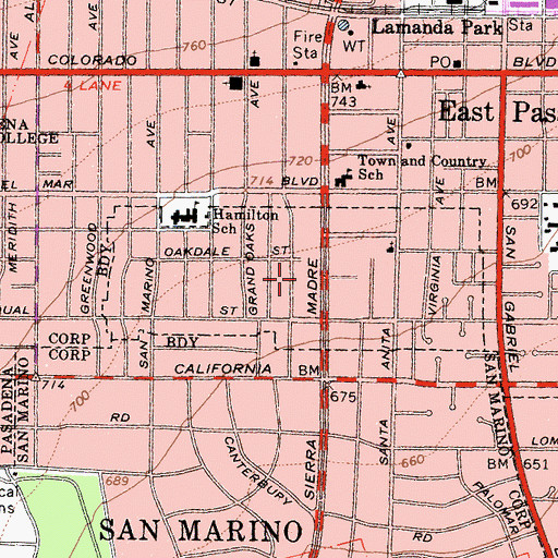 Topographic Map of San Pasqual Census Designated Place, CA
