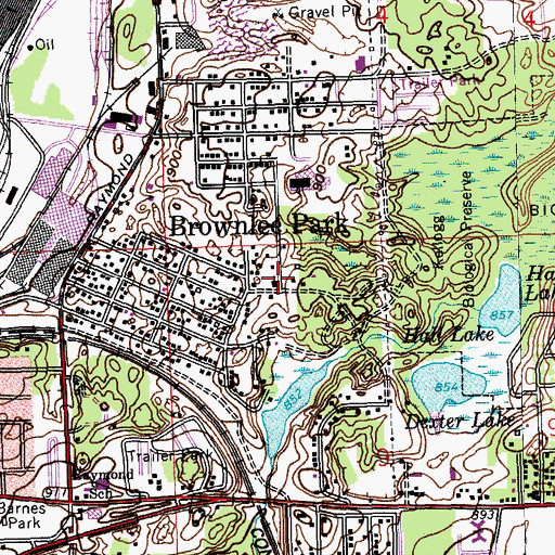 Topographic Map of Church of Christ, MI