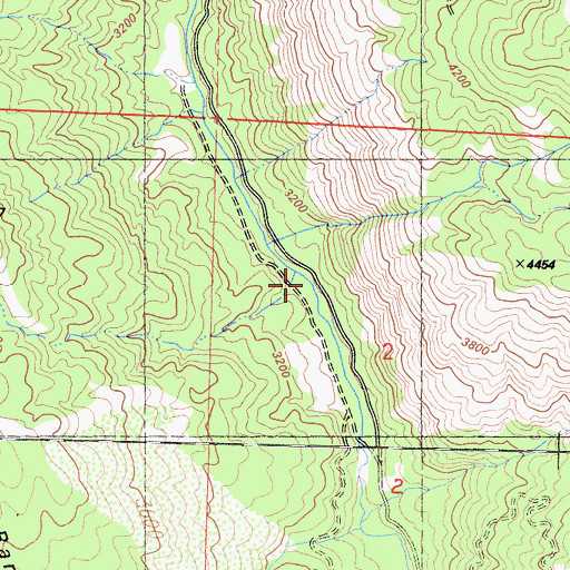 Topographic Map of Lost Creek, CA