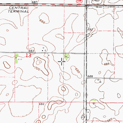 Topographic Map of Fox Hollow Farm, IL