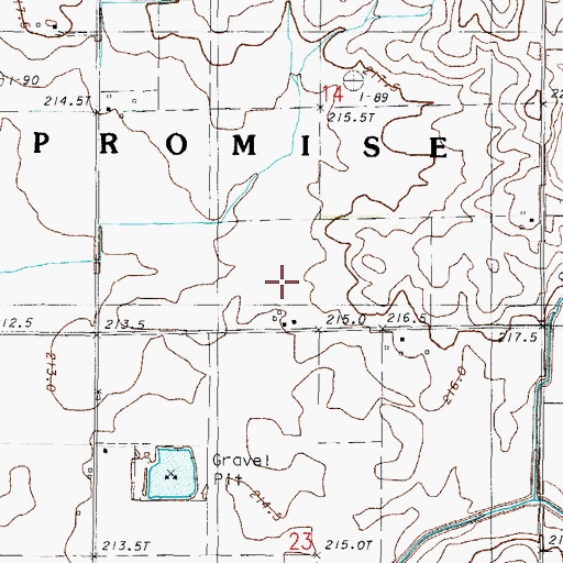 Topographic Map of Mennenga Farm, IL