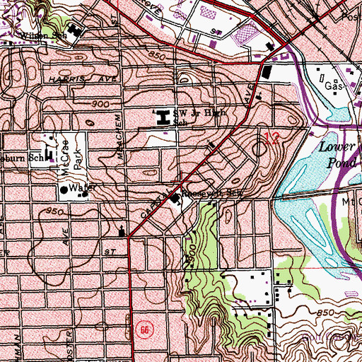 Topographic Map of Unity Missionary Baptist Church, MI