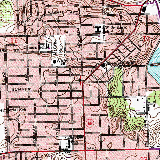 Topographic Map of Trinity United Methodist Church, MI