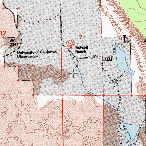 Topographic Map of Lost Creek, CA