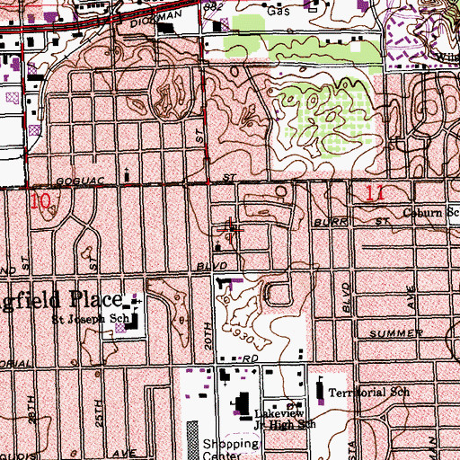 Topographic Map of Church of God, MI