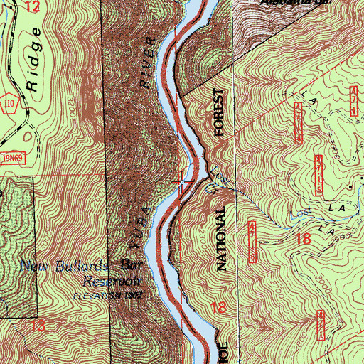 Topographic Map of Lost Creek, CA