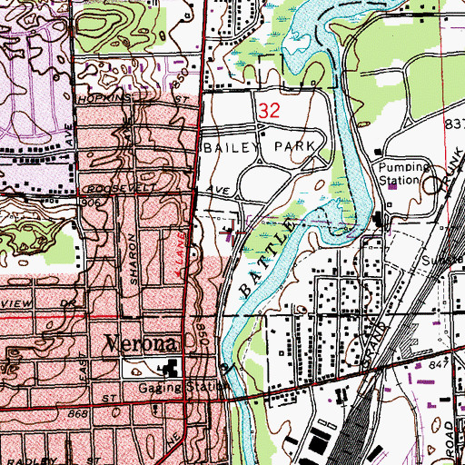 Topographic Map of Riverwalk Community Church, MI