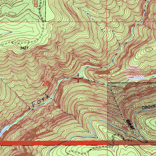 Topographic Map of Lost Creek, CA