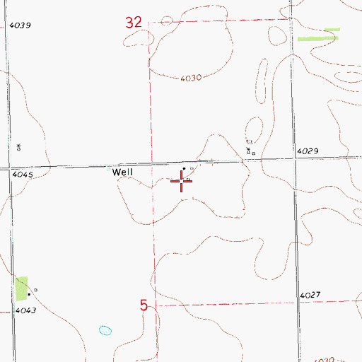 Topographic Map of Fifty-Five Farms, CO