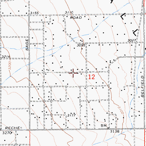 Topographic Map of Homestead Valley Census Designated Place, CA