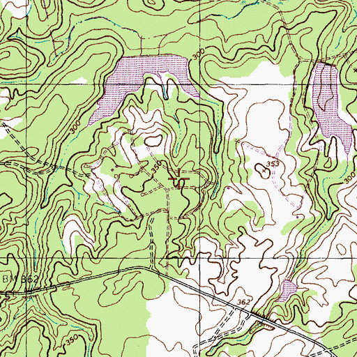 Topographic Map of Deercroft Census Designated Place, NC