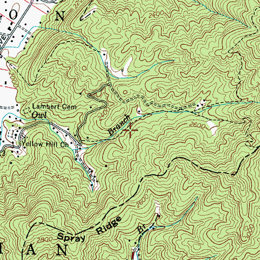 Topographic Map of Cherokee Census Designated Place, NC