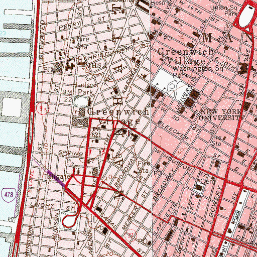 Topographic Map of Koho School of Sumi-E (historical), NY