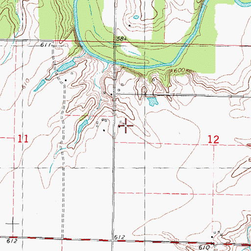 Topographic Map of Pinefront Farm, IL
