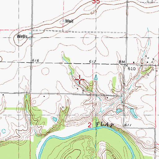 Topographic Map of Callan Farms, IL
