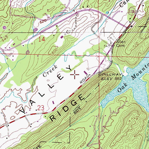 Topographic Map of Shelby County Sheriffs Office - East Substation, AL