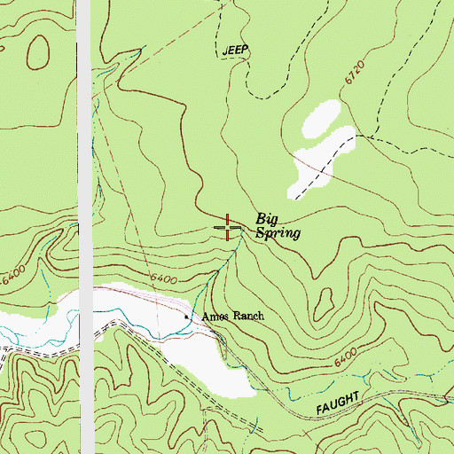 Topographic Map of Big Spring, AZ