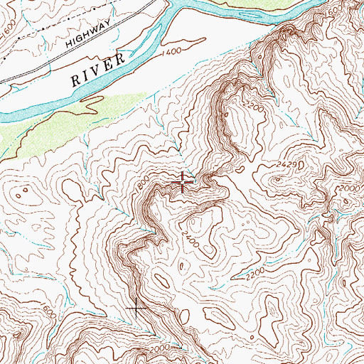 Topographic Map of Sunrise Arch, AZ