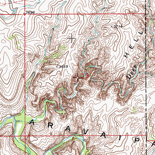 Topographic Map of Hell Hole, AZ