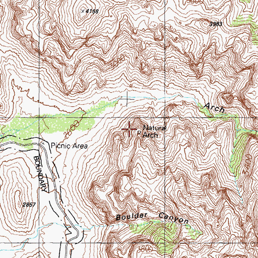Topographic Map of Ajo Window, AZ