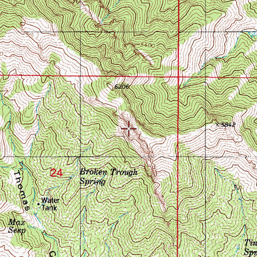 Topographic Map of Itois Eyes, AZ