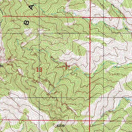 Topographic Map of Brown Canyon Natural Bridge, AZ