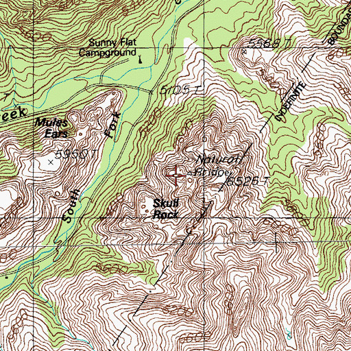 Topographic Map of The Portal, AZ