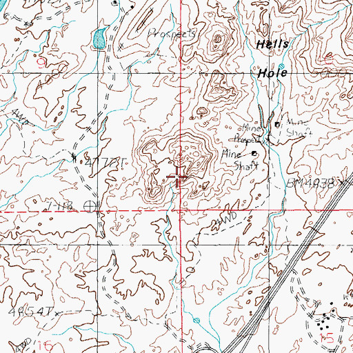 Topographic Map of Texas Arch, AZ