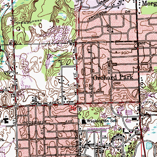 Topographic Map of Berean Seventh Day Adventist Church, MI